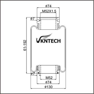 কেবিন এয়ার স্প্রিং ম্যাক 227QS34B E-FS7007 PAI FAS-4905 FS7007 ফায়ারস্টোন W02-358-7007 VKNTECH 1S7007 দ্বারা প্রতিস্থাপিত