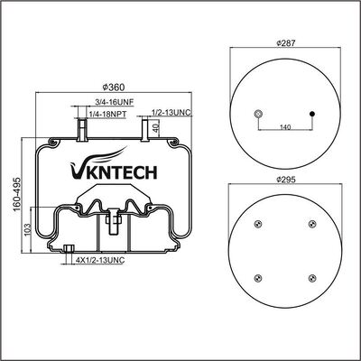 ট্রেলার এয়ার স্প্রিং SAF 3.229.0030.00 Contitech 912NP01 Firestone W01-M58-8502 1T19F-14/L-14 VKNTECH 1K8502 দ্বারা প্রতিস্থাপন করুন