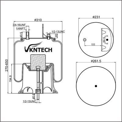 এয়ার স্প্রিং ফায়ারস্টোন W01-358-9473 1T15V-8 গুডইয়ার 1R12-586 566243038 VKNTECH 1K9473 দ্বারা প্রতিস্থাপনযোগ্য