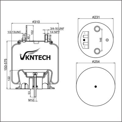 এয়ার স্প্রিং ফায়ারস্টোন W01-358-9786 VKNTECH 1K9876 দ্বারা প্রতিস্থাপিত