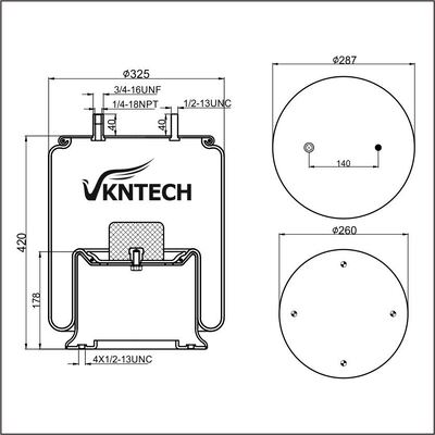 TRAILER AIR SPRING NEWAY 90557200 WATSON & CHALIN AS-0047 Firestone W01-358-5503 1T19L-12 Goodyear 1R14-174 566283020 VKNTECH 1K5503 দ্বারা প্রতিস্থাপিত